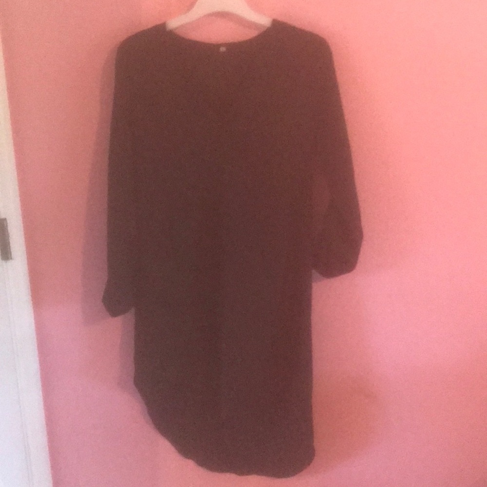 Black satin dress